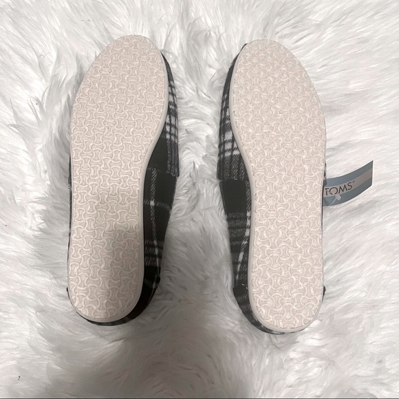NWT Women’s Toms Belmont Black & White Flannel Plaid Size 9.5 - Picture 8 of 9